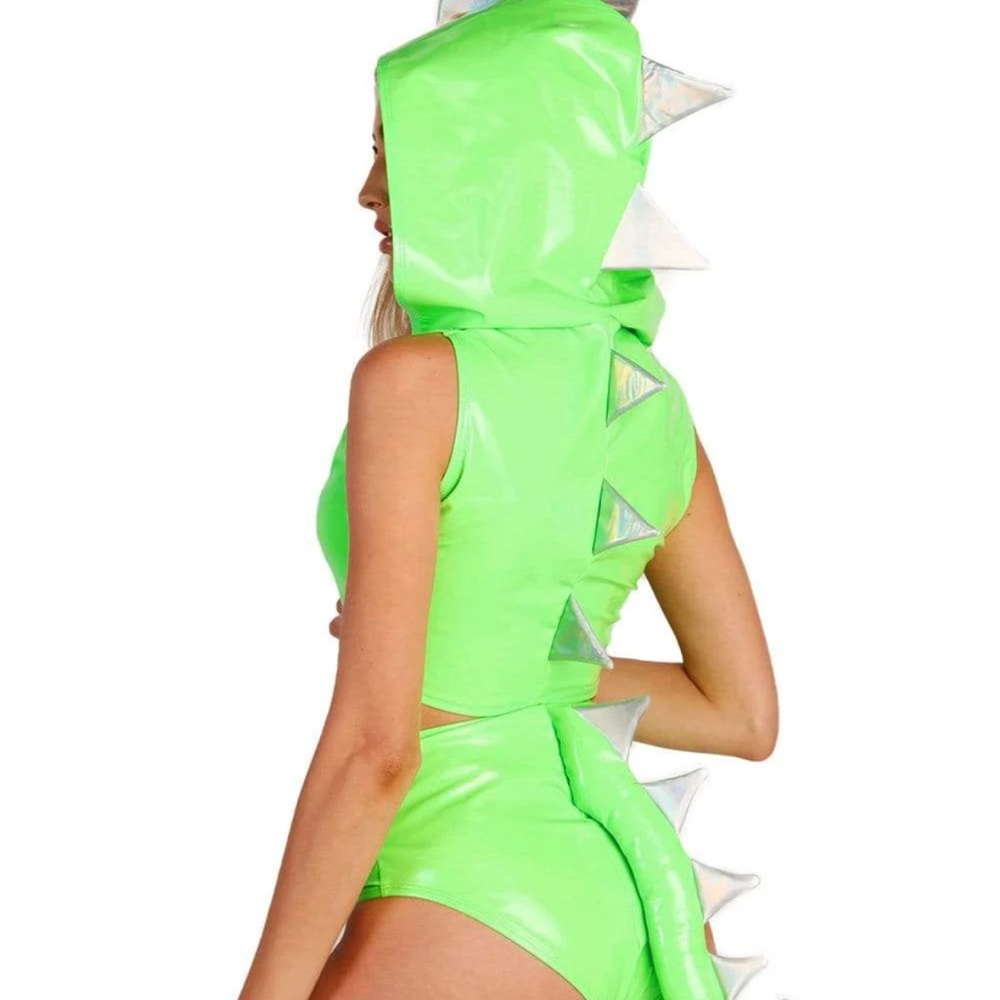 Neon Green Dinosaur Costume Set - Picture 2 of 4